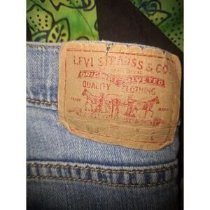Levis Signature Jeans Misses 12 Low Rise Bootcut Medium Wash Blue Distressed
